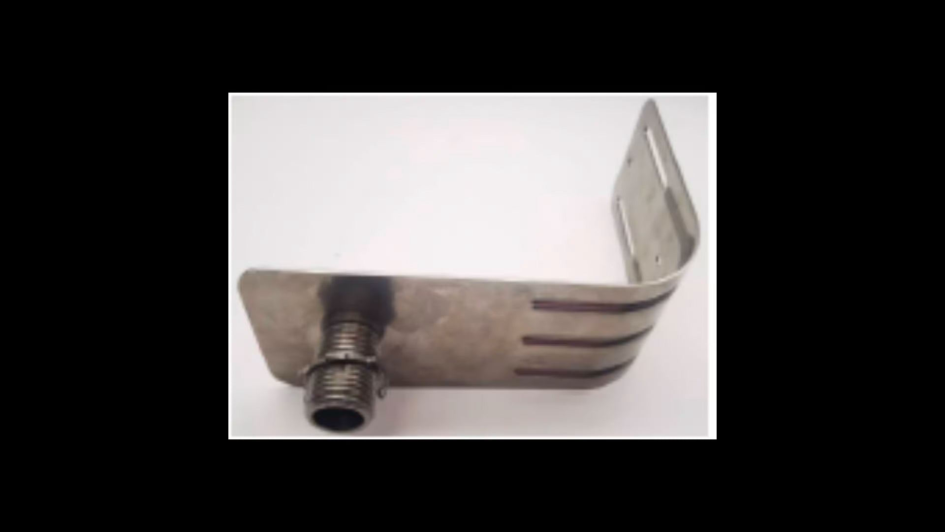 Bird feeder mounting flange on white background